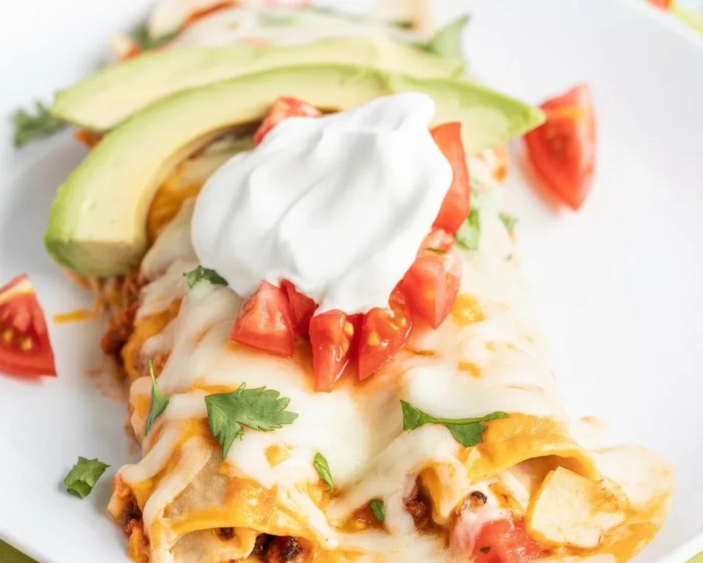 Delicious Chicken Enchiladas with Cream of Chicken Soup and melted cheese