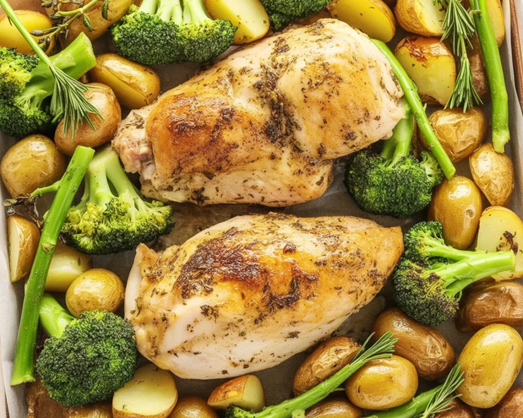 Garlic Butter Chicken and Veggies - a delicious one-pan meal with juicy chicken and colorful vegetables